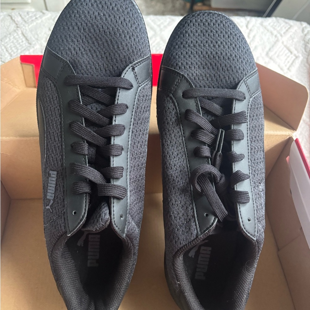 Puma Smash Knit C Black Sneakers